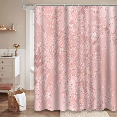 Rideau de douche Rose Sequins