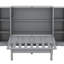 Lit double avec rangement et port, gris - Économie d'espace fonctionnel pour les tiroirs de chambre à coucher, les tablettes. Space Compact Living. Gymnases élégants. Fabrication-1175972305-1175972318