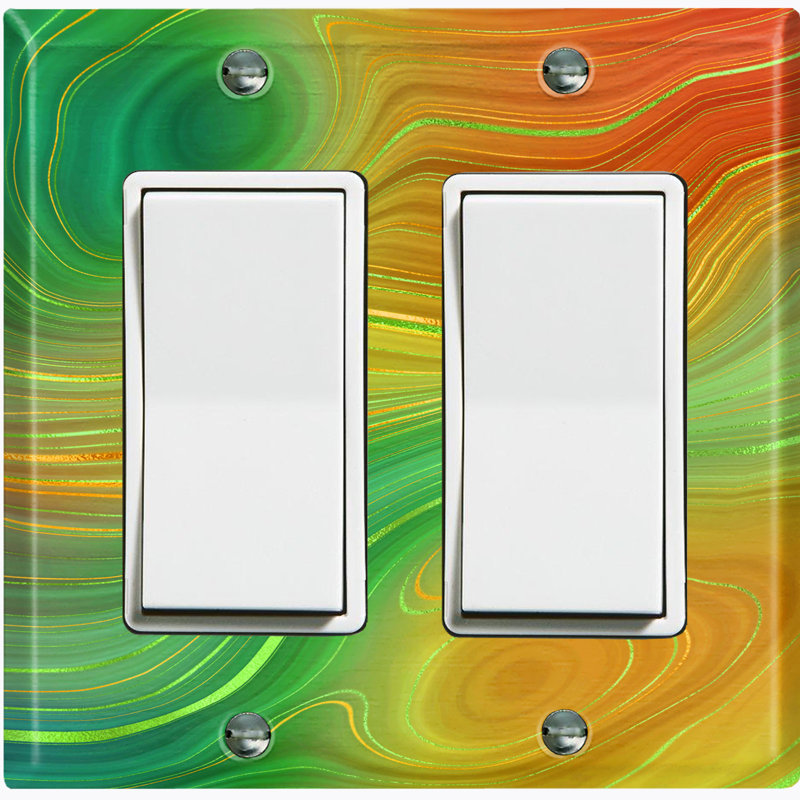 Marble Candy Strata Swirl 2-Gang Toggle Light Switch Wall Plate