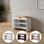 Banc de rangement rembourré pour chaussures avec armoire à 2 niveaux-865517935