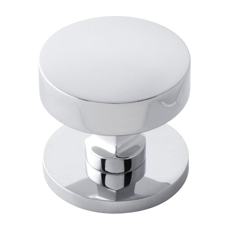 Parkview Brass Knob Backplate, Chrome