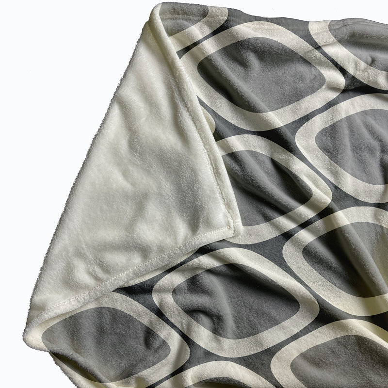 Pebbles Throw Blanket, 60" L x 50" W, Classic Gray (Dark Gray/Gray)