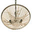 Lustre en perles de bois drapé-814294266
