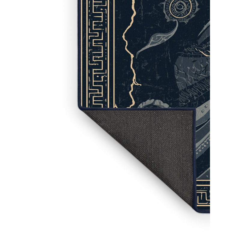 Tapis gris moelleux et doux à motif oriental classique Churchton, 4x6