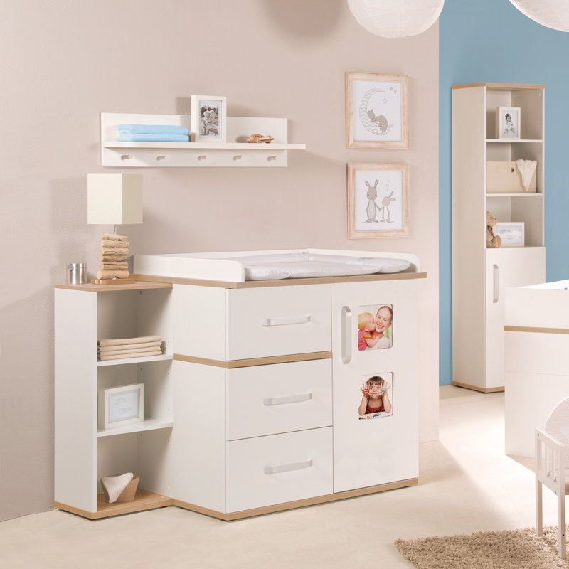 Pia Cot Bed 3-Piece Nursery Furniture Set, Standard (H 102cm x W 94cm x D 78cm)