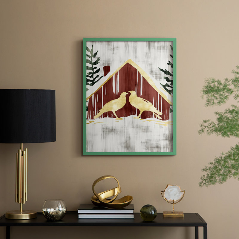 Reproduction encadrée - bois massif, H 30 po x l 24 po, Vert
