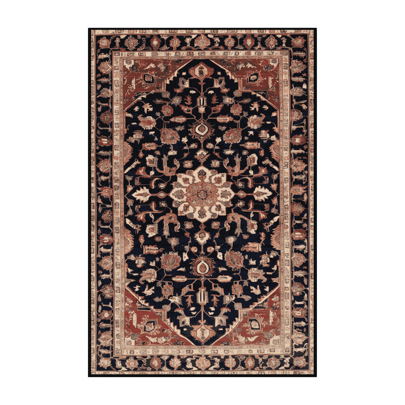 Tapis brun lavable à la machine, Rectangulaire 3 pi x 5 pi