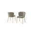 Ensemble de salle à manger rectangulaire en verre trempé avec chaises confortables-108795125