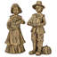 9,5 po en résine Pilgrim Boy and Girl 