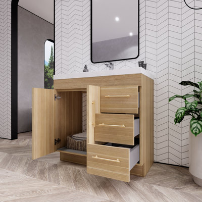 Eliza 35.43'' Single Bathroom Vanity with Acrylic Top