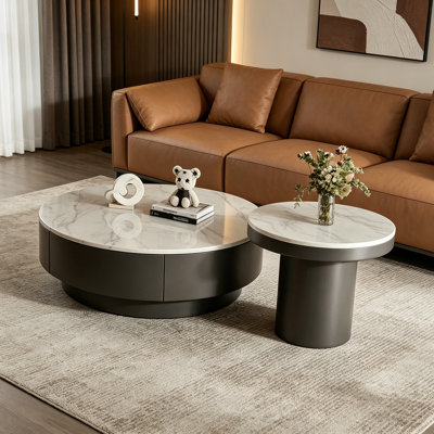 Modern Luxury Coffee Table Large Storage Drawers