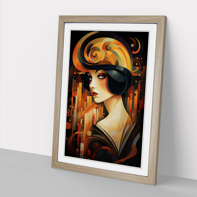 Single Picture Frame Print on Wood, Oak Framed, 46cm H x 34cm W