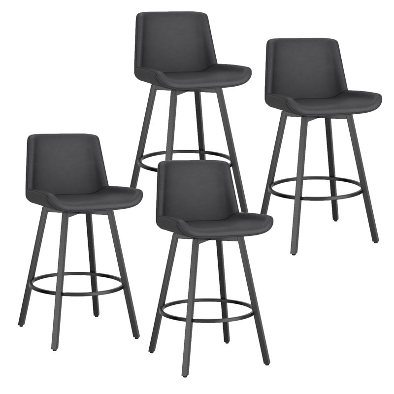 Tabouret de comptoir 26 po Pittsfield Modern, Gris anthracite