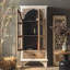 Vitrines en bois manufacturé beige et Burlywood