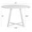 Edo Contemporary Round Dining Table, Trestle Base