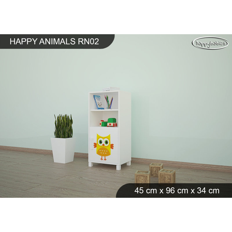 45cm W Animals Kids Cube, White