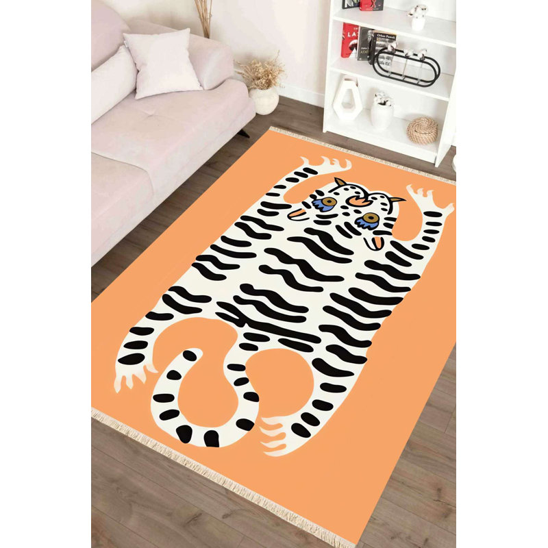 Tapis tissé à deux têtes