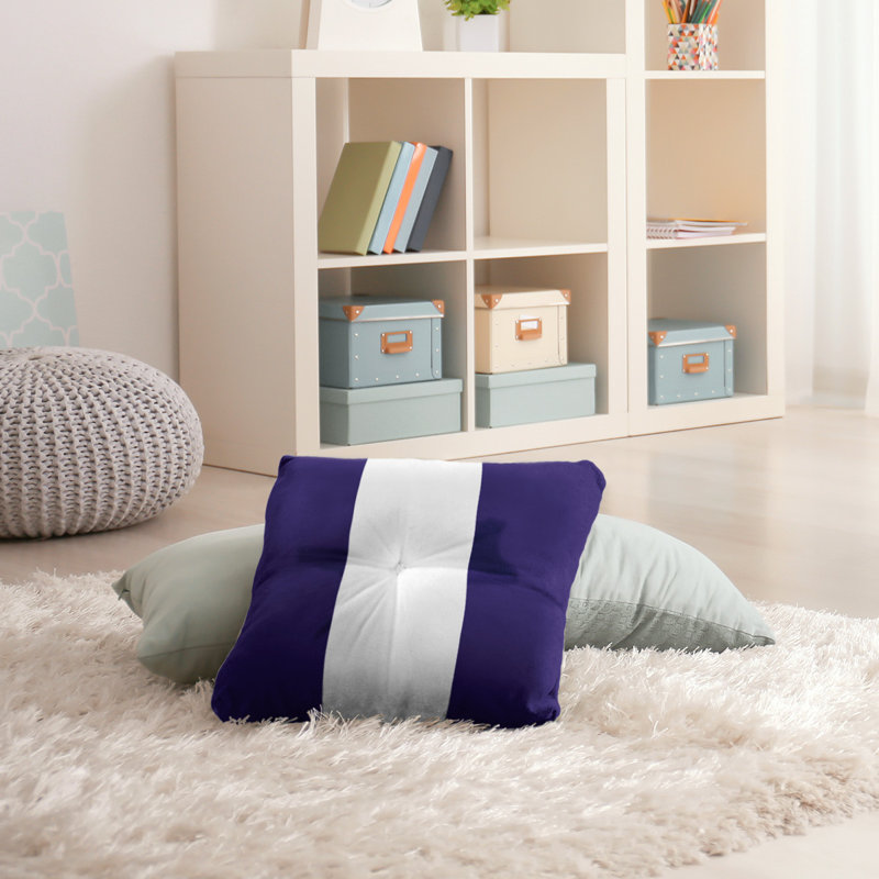 Coussin de sol touffeté baltimore retour, 30 po x 30 po, Mauve / Blanc