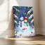«Snowman Family Winter», art mural sur toile-1404209031