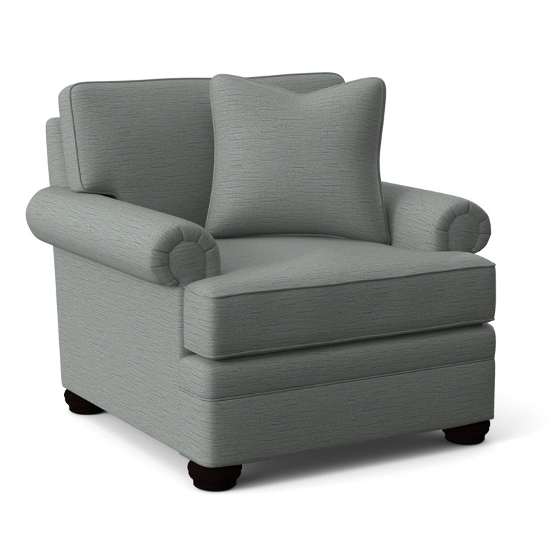 Kensington Armchair, Black Buffalo Check; 0120-81, Java Finish