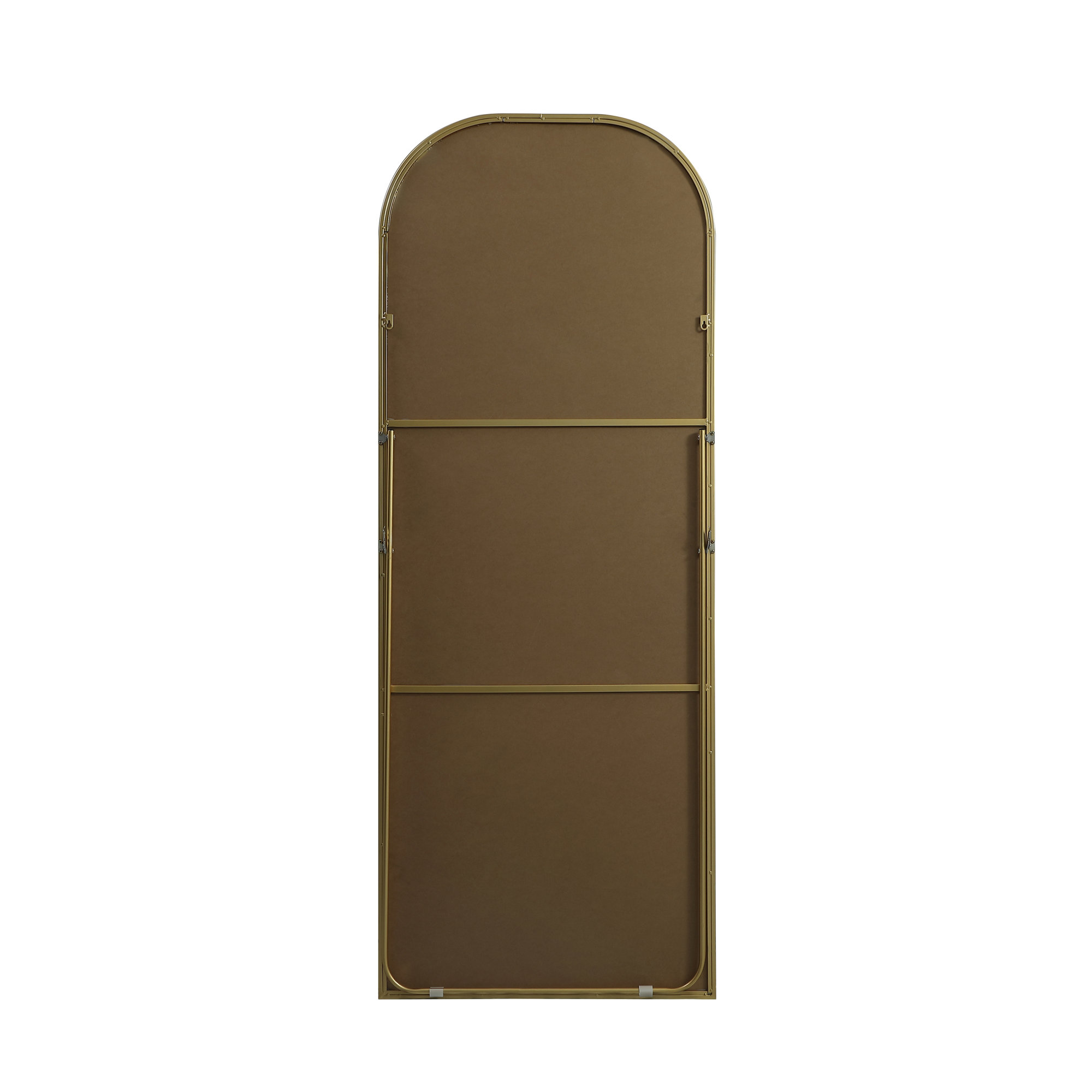 Sabine Metal Arch Floor Mirror, 74" x 28", Brass