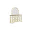 Élégant miroir beige antique pour la chambre à coucher - Bois massif, touche traditionnelle