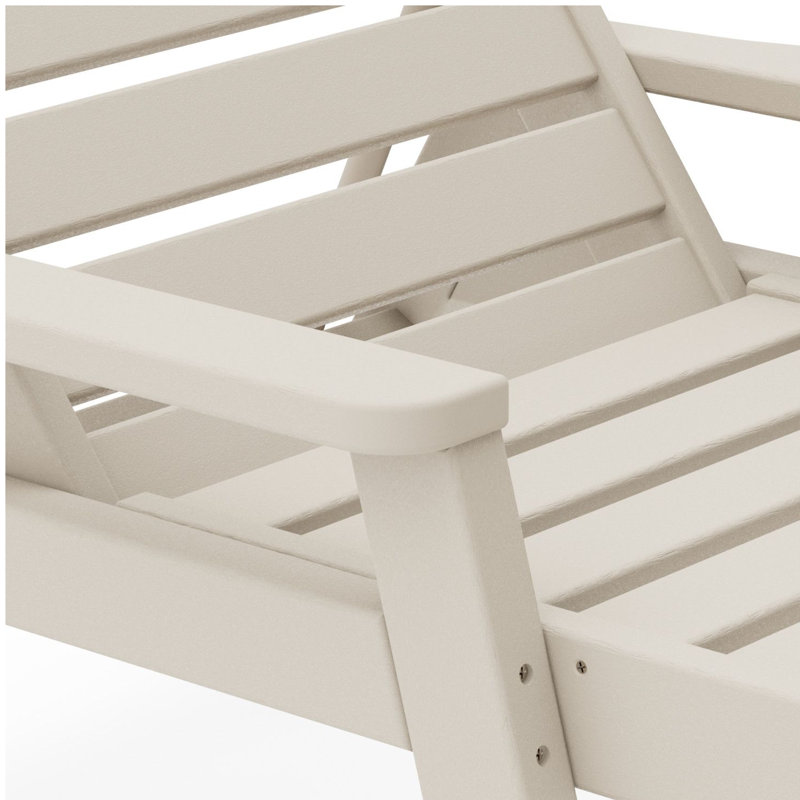 Chaise longue avec accoudoirs POLYWOOD, Sable