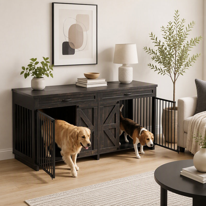Metal and Wood Pet Crate