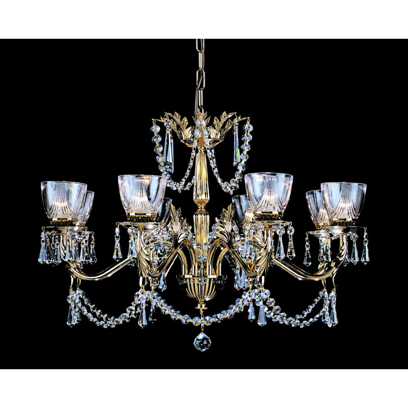 Queen"s 8 - Light Shaded Chandelier