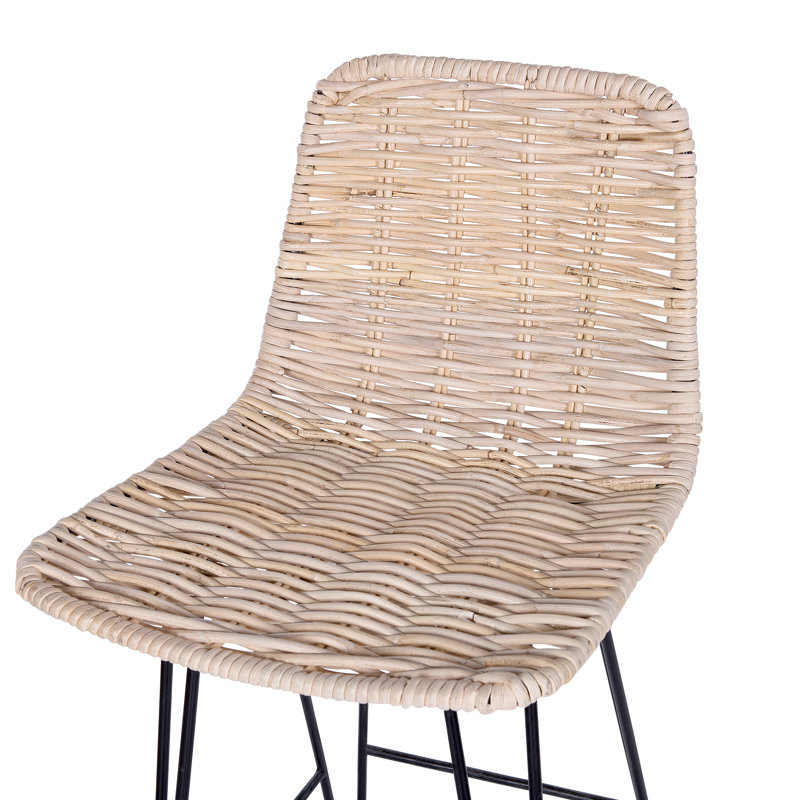 Wescliff Counter Stool with Metal Frame, Beige