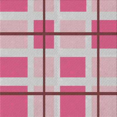 Tapis rose/brun à motifs