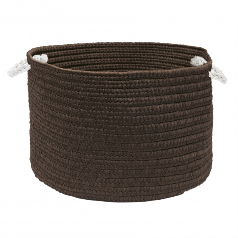 Basket with Handles, 20" H x 20" W x 12" D, Cacao