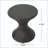 Wicker Hourglass Side Table with Iron Frame