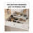 106.3"Cream style L-shaped dressing table with a vanity mirror
