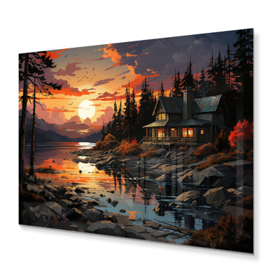 Canada Lakehouse Retreat III - Lakehouse, reproduction d'art murale en métal