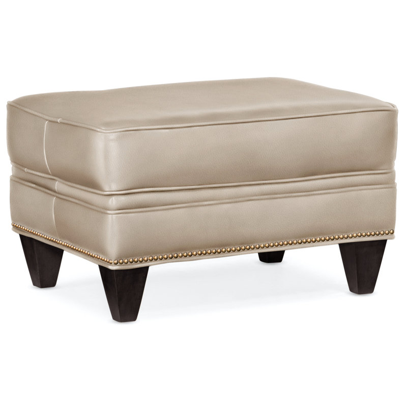 Reddish Ottoman, French Natural, Plantation, Rio Mineral Genuine Leather