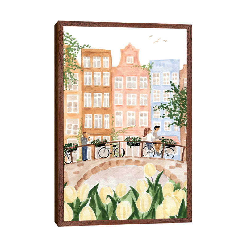 Amsterdam In The Spring by Sabina Fenn - Painting on Canvas, 66.04cm H x 45.72cm W x 3.81cm D