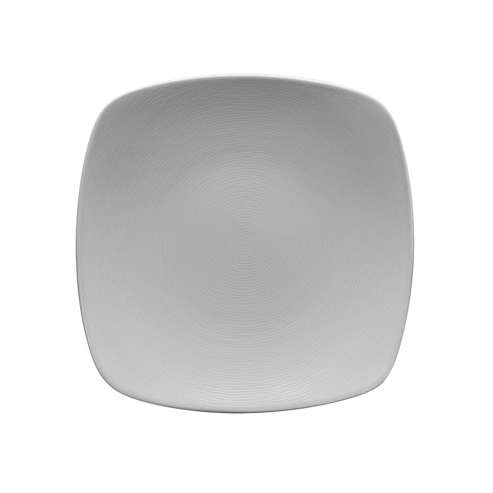 Colorscapes Swirl Square Porcelain Platter, Gray