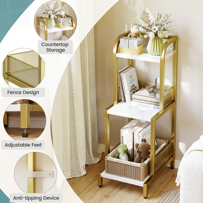 30cm W Metal Storage Rack