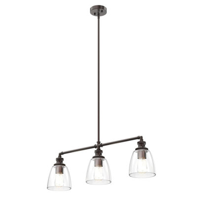 3-Lights Bell Shape Kitchen Island Pendant Lighting