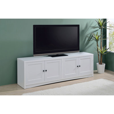 Lunetta White 4-Door Engineered Wood TV Stand
