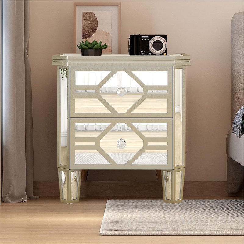 Table de chevet en verre Gerrad