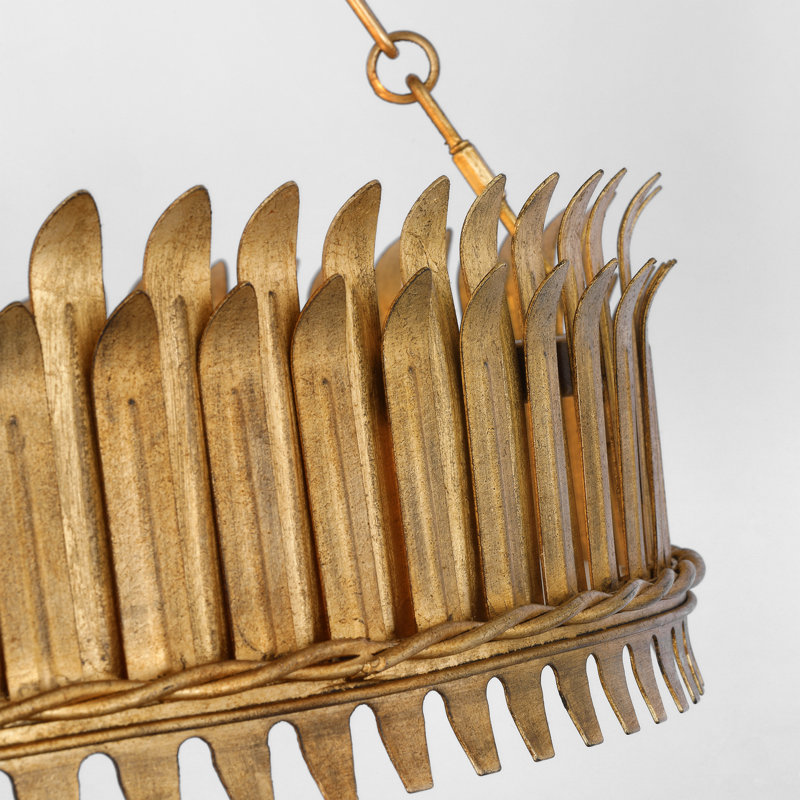 Leslie 6 - Light Chandelier, Golded Iron