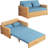 48"full Double Size Convertible Sofa Sleeper With Storage, Cushion Sectional Sleeper Sofa With Reversible Chaise,wood Sofa Bed 3 In 1 Pull Out Couch Bed For Livingroom,apartment,bedroom,office-634975554-634975556