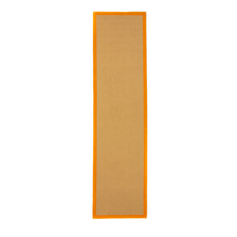Sisal Hand Woven Orange Rug, Runner 75 x 300cm