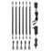 LED Safe Lighting Kit, 12 Inch Linkable Light Bars (6) + Motion Sensor + UL Power Adapter