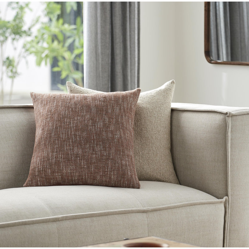 Danube Reversible Throw Pillow, 18"H x 18"W, Sage/White, Pillow Cover Only - No Insert