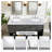 61-Inch Carrara White Quartz Double Sink Vanity Top with Undermount Basins, Heat & Stain Resistant Bathroom Countertop