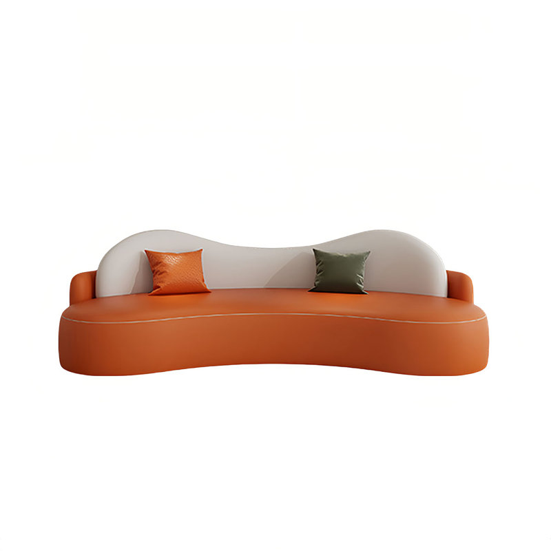 Geronda, Orange / gris, H 29,13 po x l 90,55 po x P 27,55 po, 3