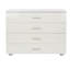 Garabed  White gloss 4 Drawer semi narrow Chest Of Drawers
